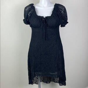 Black Lace Dress Sexy Goth Sheer